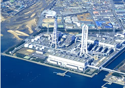 火力発電所の写真
